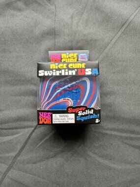 Needoh Nice Cube Swirlin USA  Swirl Pattern to the Right - Rare